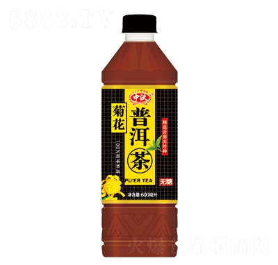 中沃600ml茶飲料菊花普洱茶1×15