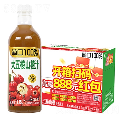 �Ͽ�100%������ɽ�֭���1.25Lx8ƿ