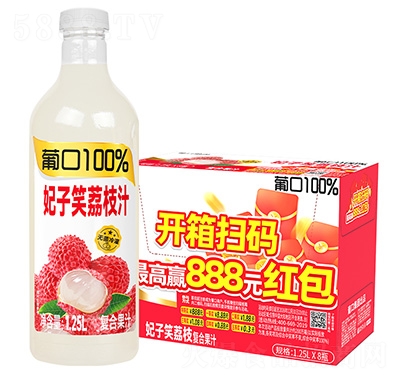 �Ͽ�100%����Ц��֦֭1.25Lx8ƿ